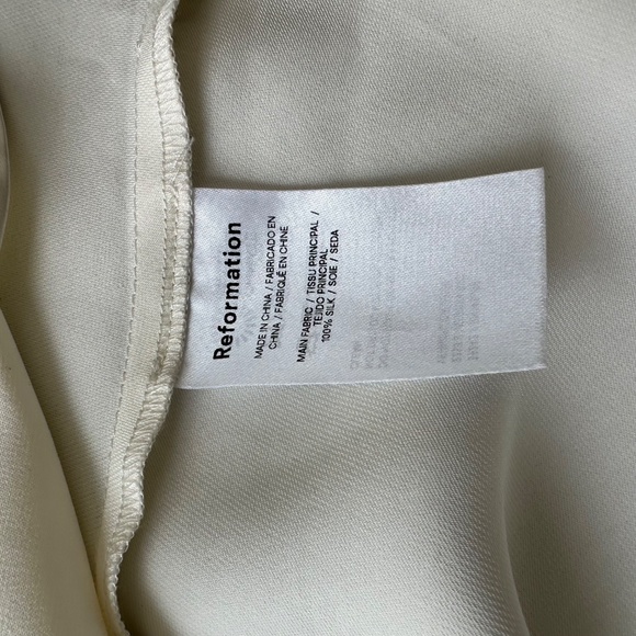 Reformation VERIA White Ivory Silk Halter Gown Dress Wedding Gown 2 - with tags - Picture 13 of 16